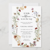 ワイルドフラワーベビーシャワー招待状 招待状 (正面)