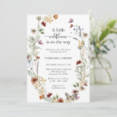 ワイルドフラワーベビーシャワー招待状 招待状 (スタンド正面)