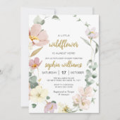 ワイルドフラワーベビーシャワー招待状 招待状 (正面)