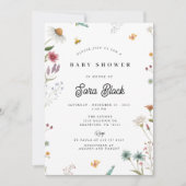 ワイルドフラワーベビーシャワー招待状 招待状 (正面)