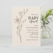 ワイルドフラワーベビーシャワー招待状 招待状 (スタンド正面)