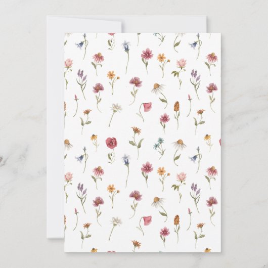 ワイルドフラワーベビーシャワー招待状 招待状 (裏面)