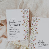 ワイルドフラワーベビーシャワー招待状 招待状