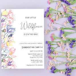 ワイルドフラワーベビーシャワー招待状 招待状