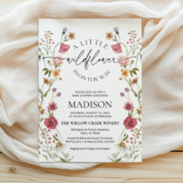 ワイルドフラワーベビーシャワー招待状 招待状