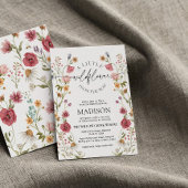 ワイルドフラワーベビーシャワー招待状 招待状