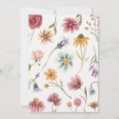 ワイルドフラワーベビーシャワー招待状 招待状 (裏面)