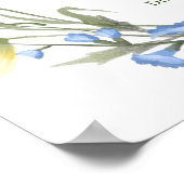 ワイルドフラワーベビーシャワー歓迎サイン ポスター (角)