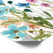 ワイルドフラワーベビーシャワー歓迎サイン ポスター (角)