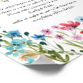 ワイルドフラワーベビーシャワー深夜おむつプリント ポスター (角)