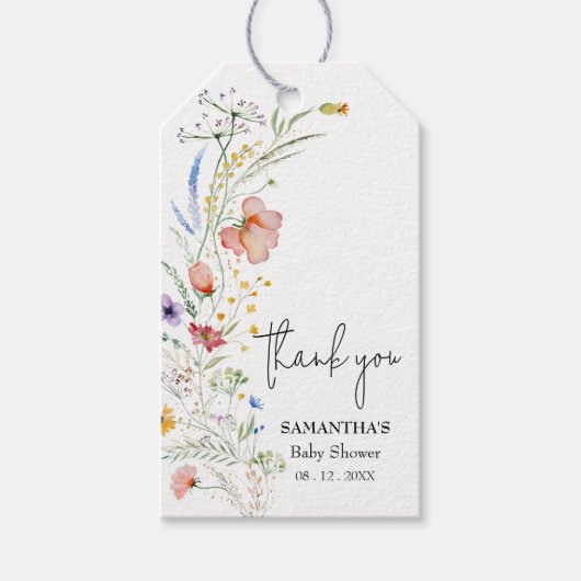 ワイルドフラワーベビーシャワー特典 ギフトタグ (正面)