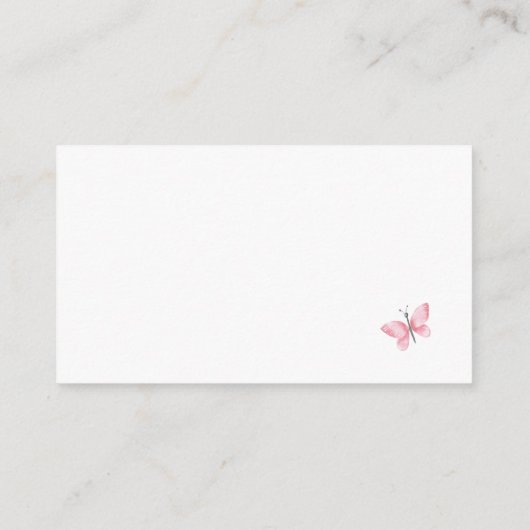 ワイルドフラワーベビーシャワー用本 エンクロージャーカード (裏面)