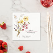 ワイルドフラワーベビーシャワー紙ナプキンス スタンダードカクテルナプキン (インサイチュ)