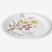 ワイルドフラワーベビーシャワー紙プレート ペーパープレート (アングル)