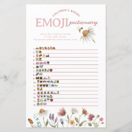 ワイルドフラワーベビーシャワー絵文字ゲーム