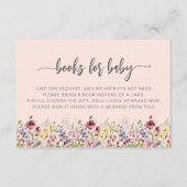 ワイルドフラワーベビーシャワー赤面ブックリクエスト エンクロージャーカード (正面)