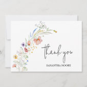 ワイルドフラワーベビーシャワー サンキューカード (正面)