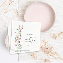 ワイルドフラワーベビーシャワー スタンダードカクテルナプキン