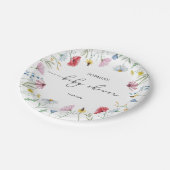 ワイルドフラワーベビーシャワー ペーパープレート (アングル)