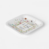 ワイルドフラワーベビーシャワー ペーパープレート (傾斜あり)