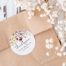 ワイルドフラワーベビーシャワー ラウンドシール