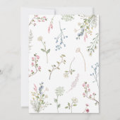 ワイルドフラワーベビーシャワー 招待状 (裏面)