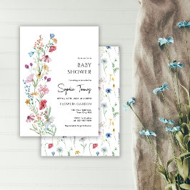 ワイルドフラワーベビーシャワー 招待状