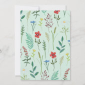 ワイルドフラワーベビーシャワー 招待状 (裏面)