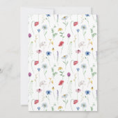 ワイルドフラワーベビーシャワー 招待状 (裏面)