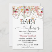 ワイルドフラワーベビーシャワー 招待状 (正面)
