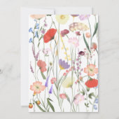 ワイルドフラワーベビーシャワー 招待状 (裏面)