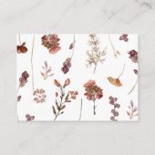 ワイルドフラワーベビーシャワー、秋おむつラッフル エンクロージャーカード (裏面)