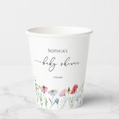 ワイルドフラワーベビーシャワー 紙コップ (正面)