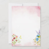 ワイルドフラワーベビーティーパーティーシャワー招待状 招待状 (裏面)