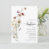 ワイルドフラワーベビーバプテスマ招待状 招待状 (スタンド正面)