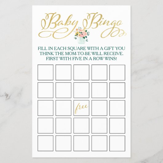 ワイルドフラワーベビービンゴゲーム チラシ (正面)