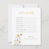 ワイルドフラワーベビーフローラハニービーカードのご希望 サンキューカード (正面)