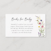 ワイルドフラワーベビーフローラベビースシャワー用の本 エンクロージャーカード (正面)