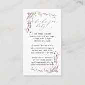 ワイルドフラワーベビーフローラベビースシャワー用の本 名刺 (正面)