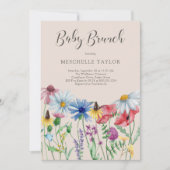 ワイルドフラワーベビーブランチ素朴カントリーガーデン 招待状 (正面)