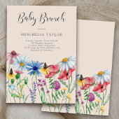 ワイルドフラワーベビーブランチ素朴カントリーガーデン 招待状