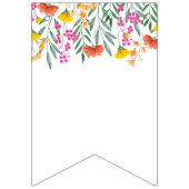 ワイルドフラワーベビーモダンガール1st誕生日パーティー バンティングフラッグ (第1の旗)