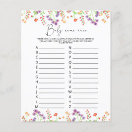 ワイルドフラワーベビー名のレースのゲーム