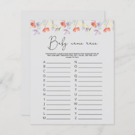 ワイルドフラワーベビー名のレースのゲーム