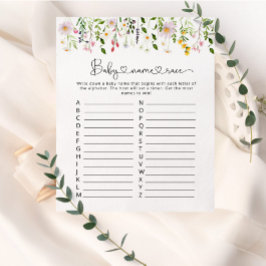 ワイルドフラワーベビー名のレースのゲーム