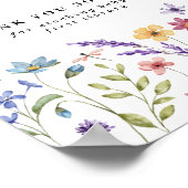 ワイルドフラワーベビー春ベビースシャワー用の本 ポスター (角)