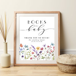 ワイルドフラワーベビー春ベビースシャワー用の本 ポスター