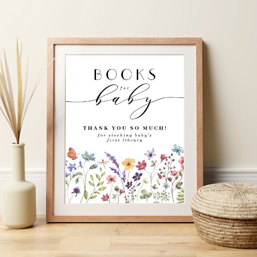 ワイルドフラワーベビー春ベビースシャワー用の本 ポスター