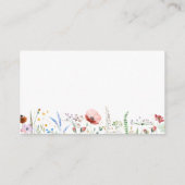 ワイルドフラワーベビー用の本ベイビーシャワー エンクロージャーカード (裏面)