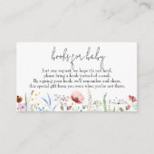 ワイルドフラワーベビー用の本ベイビーシャワー エンクロージャーカード (正面)